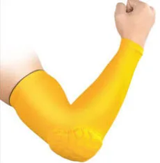 UV Protection Antiskid Compression Running Cycling Arm Sleeve Sports Bike Basketball Long Arm Warmers Golf Elbow Pads Cove - Цвет: Yellow