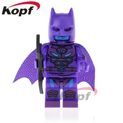 Один продажа Super Heroes фиолетовый фигурки Бэтмена Каратель Wolverine анти-яд Кирпичи Строительные блоки Детский подарок игрушки PG1581