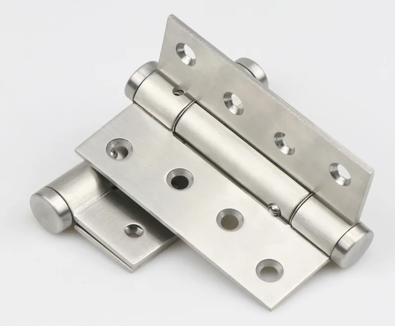 4 Inch Stainless Steel Stealth Door Hinge Spring Automatic Closing Multi Function Closed Door Bi-directional Back Hinge 2pcs