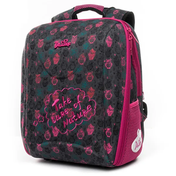 Delune дизайн мотоцикла рюкзак детские школьные ранцы для мальчиков девочек ортопедический школьный рюкзаки, школьный рюкзак 1-5 класса - Цвет: 7-104