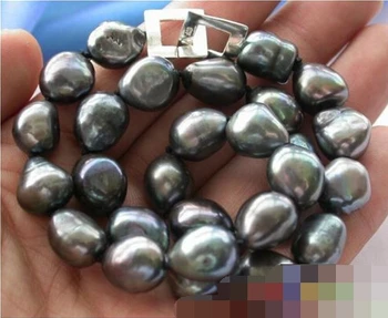 

02710 BAROQUE TAHITIAN BLACK PEARL NECKLACE