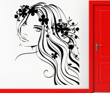 Pegatina Pared hermosa Chica Caliente de La Manera Muchachas del Estilo de la Cara de Vinilo Etiqueta de La Pared Casero Mural Dormitorio Arte Decorativo Especial Decas M-41