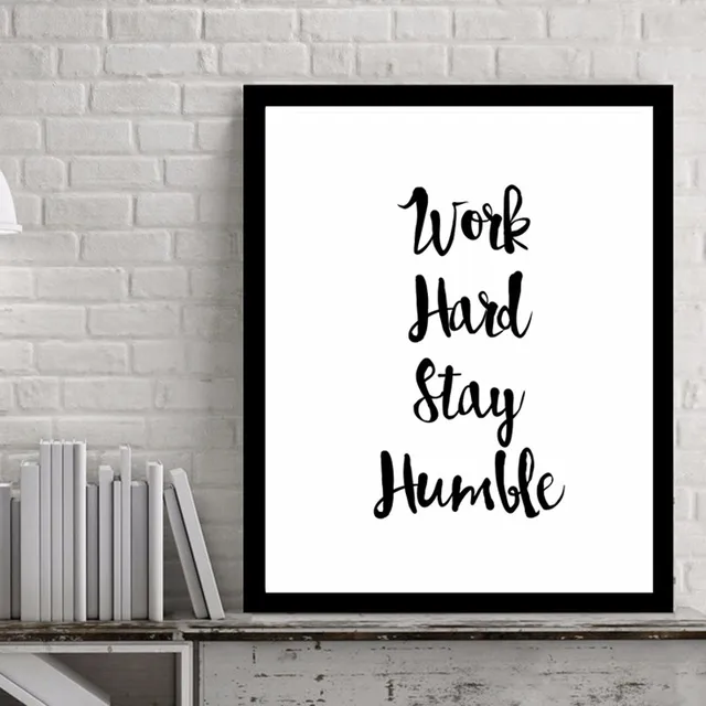 Aliexpress.com : Buy Work Hard Inspiring Quotes Wall Art Digital Poster