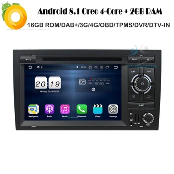 

Car Multimedia player 2 Din Car DVD Video MP3 Player GPS Navigation Android 8.1 7"For AUDI A4 2002 2003 2004 2005 2006 2007 2008