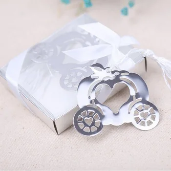 

Cinderella Pumpkin Carriage Metal Bookmark for Wedding Decoration Baptism Favors and Gifts Party Souvenir For Friend ZA1815