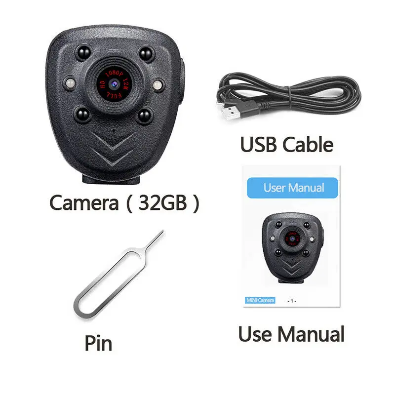  HD 1080P Mini Camera Micro Body Camera video Recording Digital Camcorder Cam Infrared Night Vision 