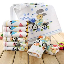 

Natural organic cotton children's face towel hand towel soft water absorption quick-drying cotton cartoon outdoor travel kinderg