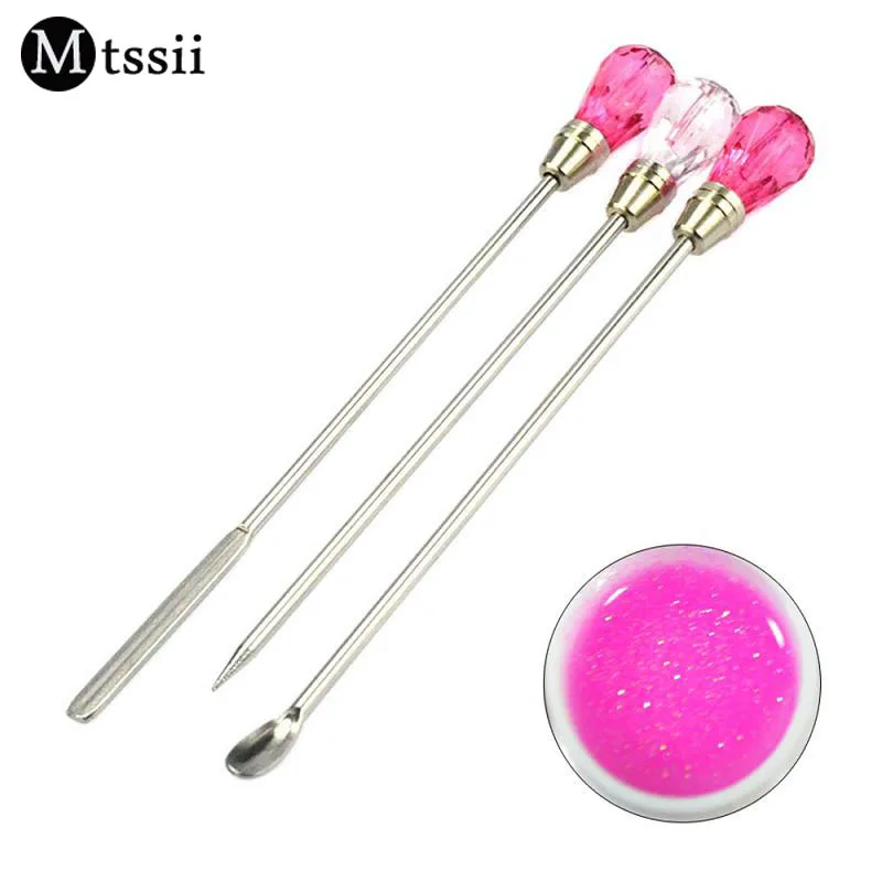 

Mtssii 1PCS Nail Art Stirring Rod Tools Stainless Steel Acrylic Powder l UV Gel Spoon Spatula Pin Dotting Pen Nail Manicure