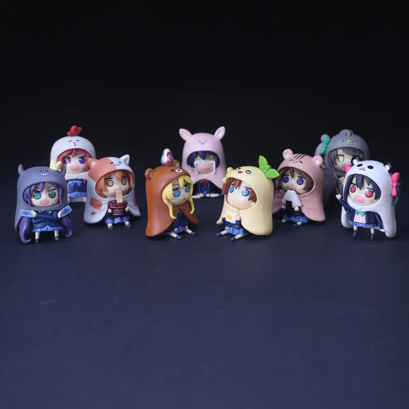 Himouto! Umaru-chan Figures Toys Cute Anime Love Live Umaru Chan Action Figuras Dolls Home Car Decor Q Ver. 5-6cm 9pcs (3)