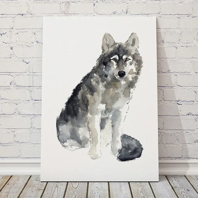 kids wall art contemporary wolf watercolor painting animal kids room decor brown and gray wall art wildlife kids wall art contemporary wolf watercolor painting animal kids room decor brown and gray wall art wildlife