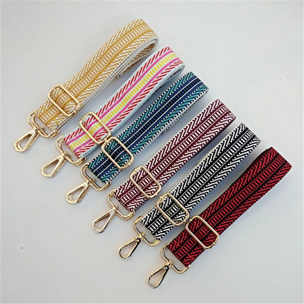 Nylon Colorful Strap Belt Bag Strap For Women Rainbow adjustable Shoulder Bag Wide Straps For Handbag Handle Bag Accessories