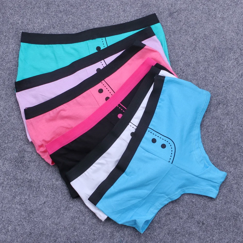 6pcs/lot Hot Cotton Boyshorts Panties Shorts Women Panties Breathable