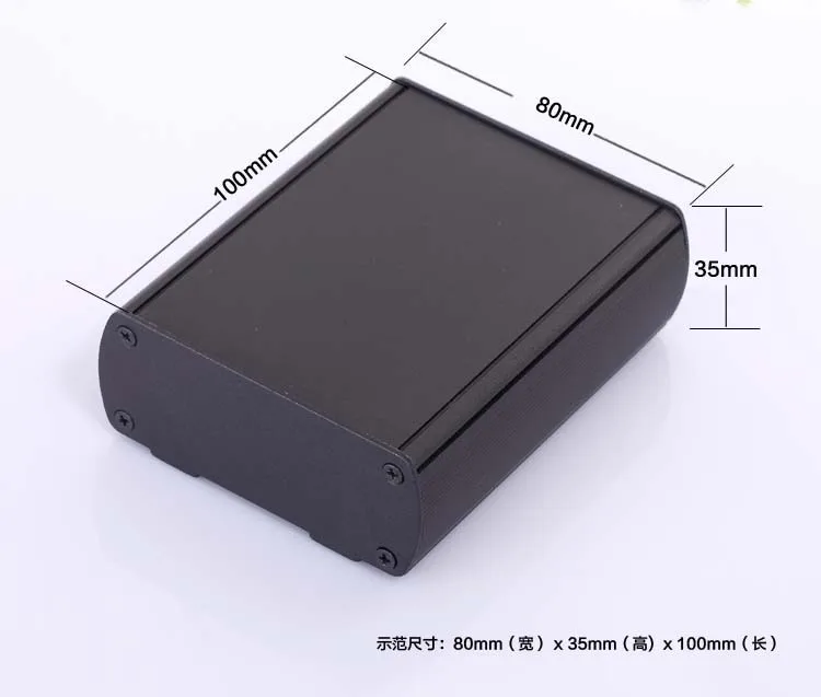 Алюминиевая коробка проекта Корпус электрическая печатная плата 80*35*100 мм DIY Новая