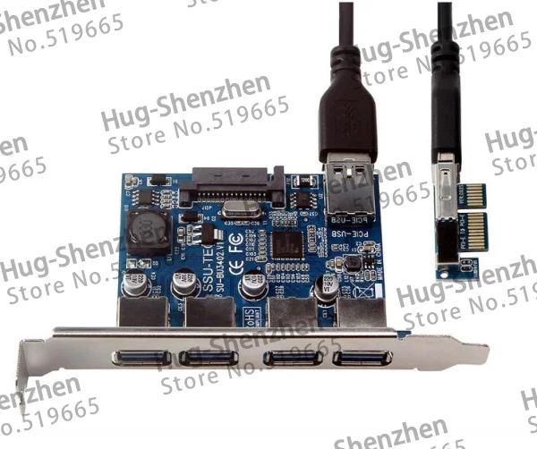 DEBROGLIE супер Скорость PCIe PCIE X1 для USB3.0 4 порт карты с кабелем USB 3,0 карты расширения для компьютер windows