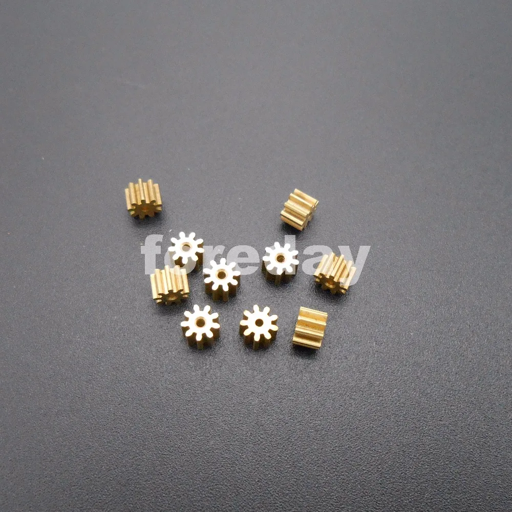 

10X91A Brass Gear 0.4 Modulus T=9 Aperture 0.97mm 9 Teeth Model Accessories 9T Metal 1MM 0.4M