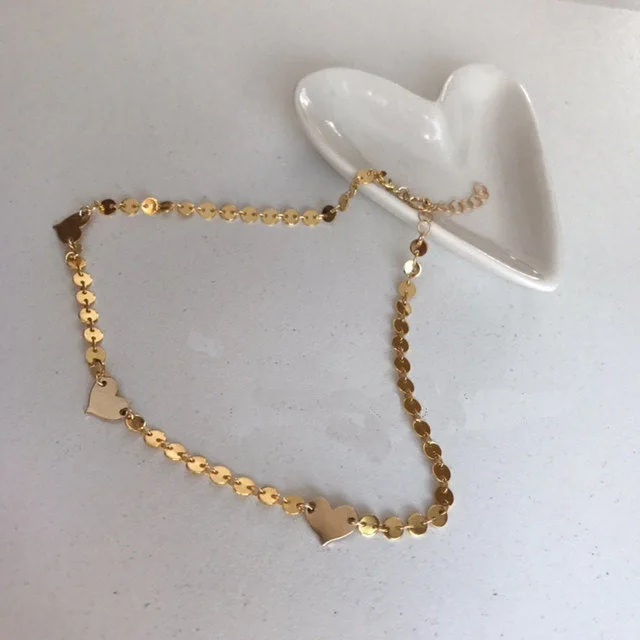 DIY Мода простой женский сплав Любовь ожерелье подвеска, сердце, персик ключицы цепи