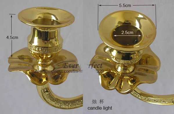 H45cm золотой канделябр 5arm канделябры Металлические подсвечники Рождественский подсвечник старинная Свеча Фонари домашний декор ZT053gf