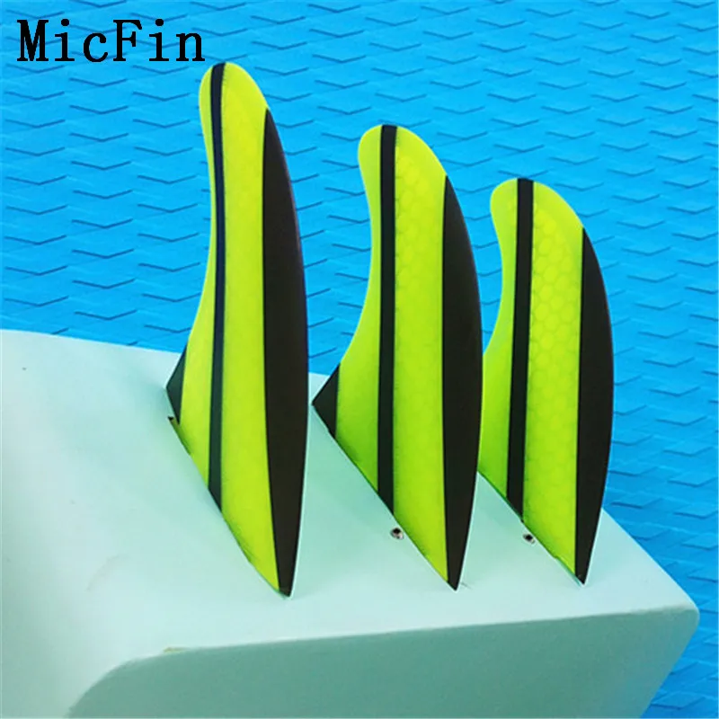 M-G5 Micfin quillas surf вафельная fcs плавники стекловолокна досок для серфинга плавники три ребра размер M-G5