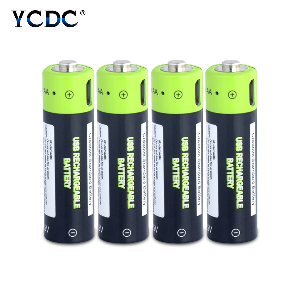 

4x Rechargeable 1.5v 1250mah AA Battery USB Charger AA Li-ion Polymer Battereis + 4-in-1 USB Cable + US/EU/UK Wall Car Charger