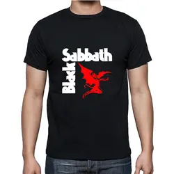 Лето 2019 г. Новый тяжелый металл футболки мужские Black Sabbath Параноидальный Хлопок Топ рукавом Футболка Camiseta размеры XS-2XL