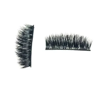 

3D Triple adsorption mink magnet false eyelashes, can be reused, the lashes on the magnet, can be used repeatedly, not allergic.