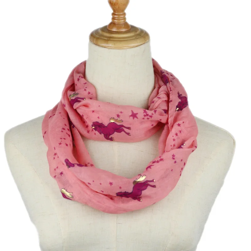 Модный женский бесконечный шарф, кольцо, шарф, цветочный принт, бронзовая петля, шейный платок, Echarpe Foulard, лето, осень, весна - Цвет: wb-5-1 pink