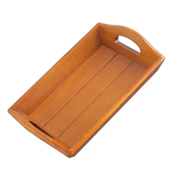

Rectangle Wooden Serving Tray Multifunction Wooden Tray Rectangular Decorative Teaboard Serving Trays Holder for Pastry Fruit