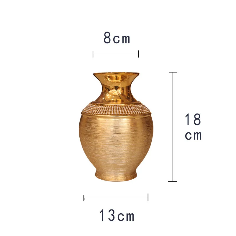 Позолоченная керамическая ваза для гостиной и сада, цветочный горшок, украшение комнаты, аксессуары для украшения дома - Цвет: E