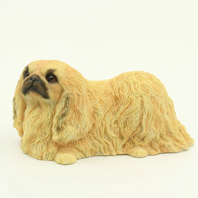 

Factory Direct Sale Terrier Pekingese Simulation Figurine Simulation Animals resin crafts Modern Home Decoration