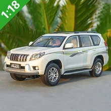 1/18 Toyota Land Cruiser Prado литая под давлением модель автомобиля SUV игрушки для мальчика Коллекция подарков хобби белый с новой оригинальной коробкой