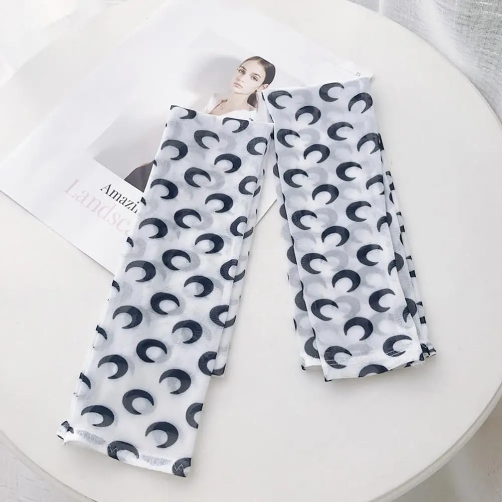 01 DSstyles корейские перчатки автомобильные кружевные ледяные рукава для верховой езды половинчатые пальцы шелковые рукава - Цвет: 01