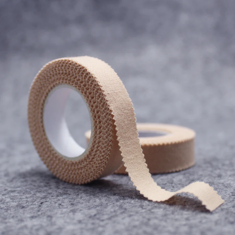 5 RollsLot Medical Tape Gauze Fixation Tape Skin Color Adhesive Plaster Hypo-allergenic Household Breathable Cotton cloth Tapes (9)