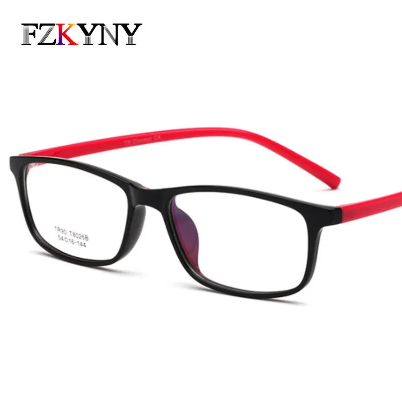 

FZKYNY TR90 Eyeglasses Frame Women Clear Fashion Square Optical Spectacles Men No Degree Eyewear Anti-Radiation Reading Goggles