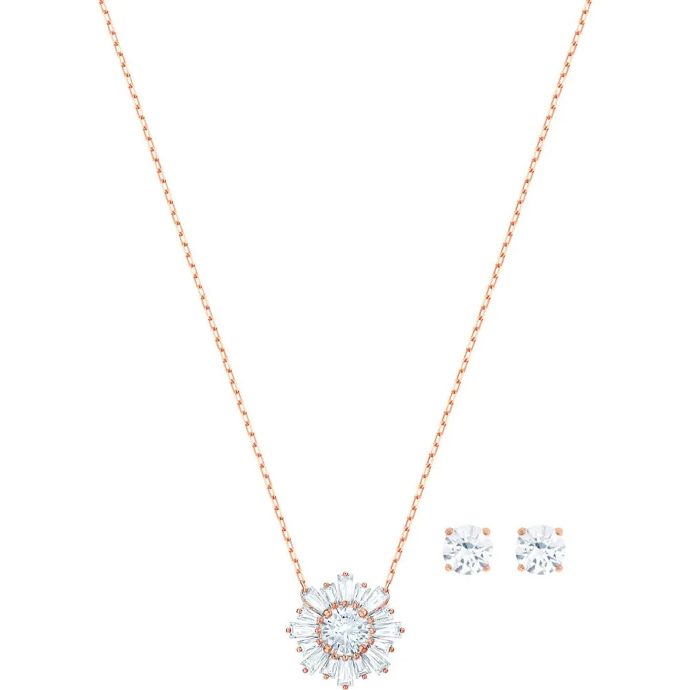 

Swarovski Sun Flower Necklace 2019 New Clavicle Chain Genuine Purchasing Goddess Crystal Chain Valentine's Day 5480468