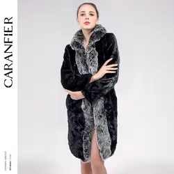 CARAMFIER Для женщин пальто из искусственного меха шить с длинным рукавом сексуальное тонкий волосатые воротника пальто Пушистый Теплый с