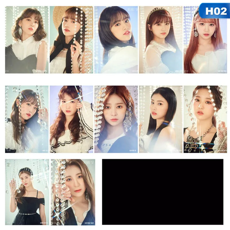 IZ* ONE IZONE 2-й Мини альбом сердце* IZ COLORIZ LOMO Набор открыток фото карта ПВХ хрустальные наклейки для автобусных студенческих карт - Цвет: 02