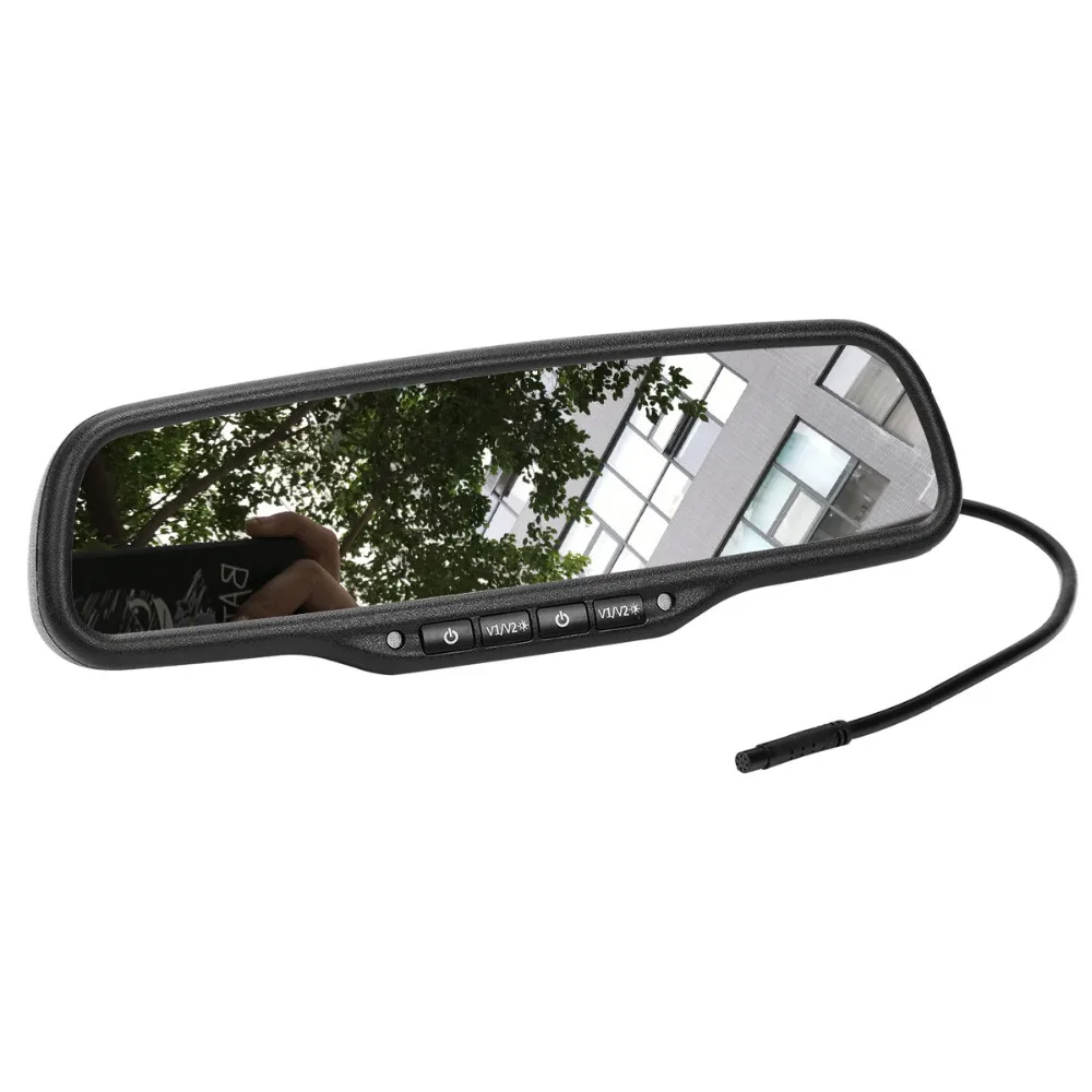 Автомобильный монитор заднего вида экран 4 3 дюйма двойной HD 800*480 для камеры