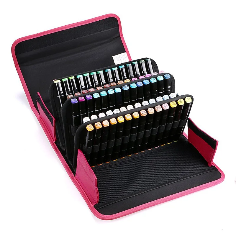 

84Holes Portable PU Leather High Quality School Pencils Case Large Capacity Pencil Bag For Colored Pencils For Painting Supplies
