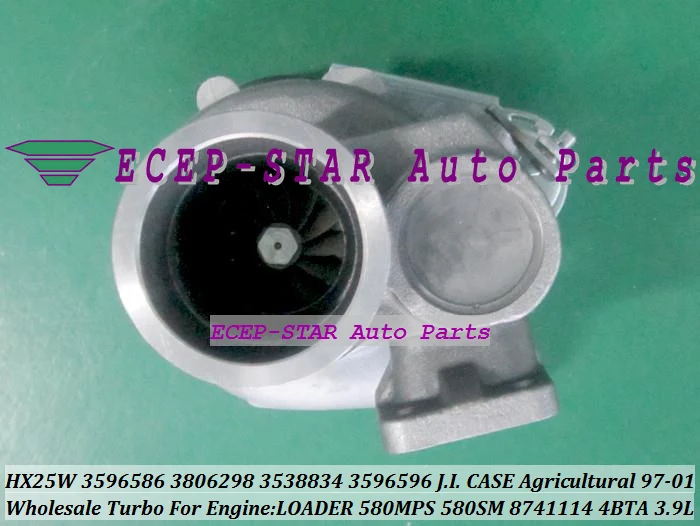 HX25W 3596586 3806298 3538834 3538993 3596596 Turbo Turbocharger For J.I. CASE Agricultural 1997-01 4BTA 3.9L 116HP (4)