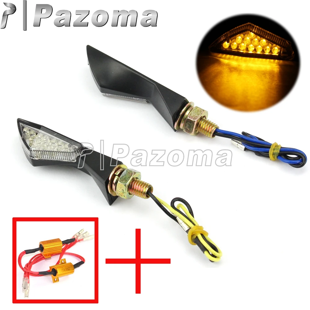 

Supermoto 12V Mini LED Indicator Lights Turn Signal Light Motorbike Amber Winker Lamp for Yamaha Suzuki Kawasaki