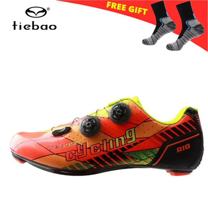 TIEBAO/Обувь для шоссейного велосипеда из углеродного волокна с автоматическим замком; Ультралегкая обувь для велоспорта; zapatillas deportivas mujer; спортивная мужская обувь для верховой езды