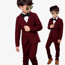 Children suit 2018 fashion children’s clothing plaid autumn and winter boys suit performance clothing three / piece suit
