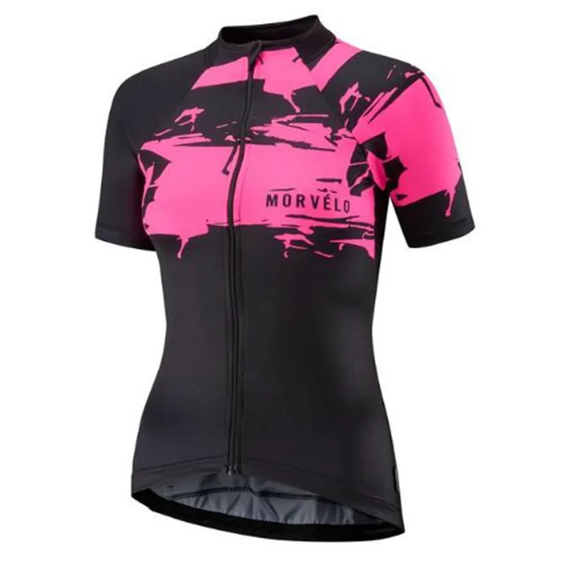 Модные Morvelo Для женщин девочек летние шорты рукавом Джерси Для женщин pro Велосипеды одежда короткий рукав розовый футболки Одежда для девочек