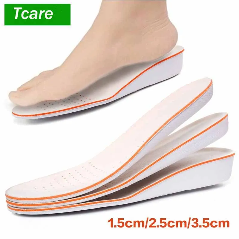 

Tcare 1Pair Sport Height Increase Insole Men and Women School Insoles Shock Absorbing Insoles EVA Silicone Shoe Insole Heel