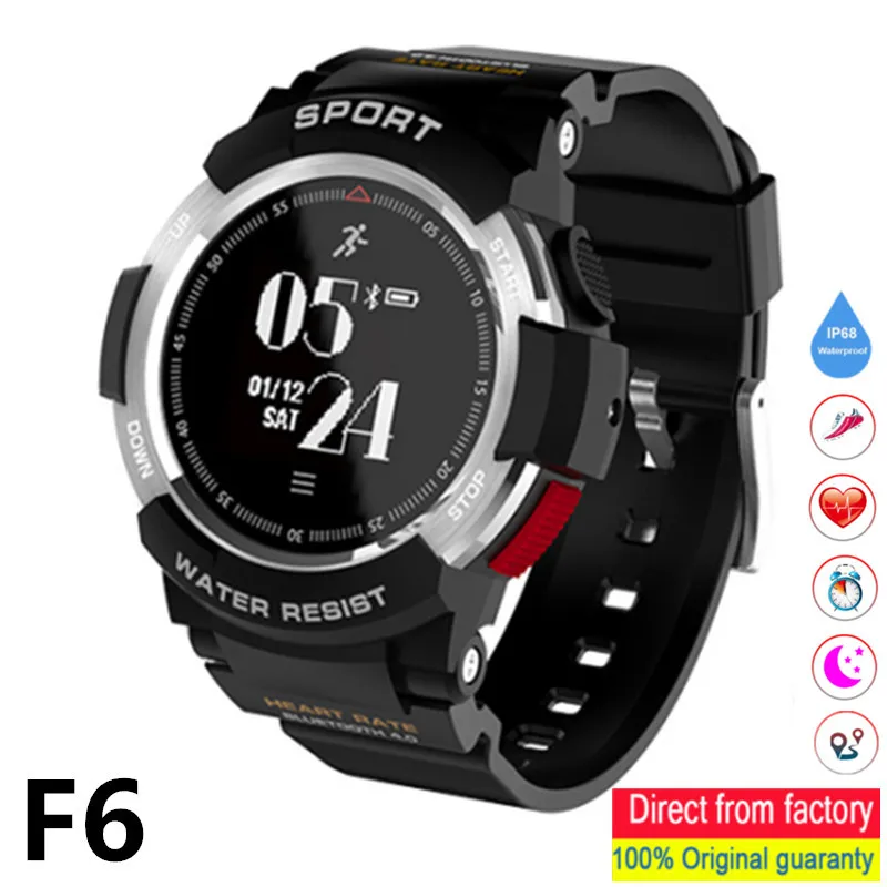 F6 Смарт часы IP68 Водонепроницаемый Bluetooth с GPS треком движения мониторинг