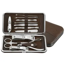 12 шт./партия ножницы для стрижки ногтей Пинцет Нож для дизайна ногтей маникюрные инструменты набор маникюрные наборы каменный узор чехол для маникюра