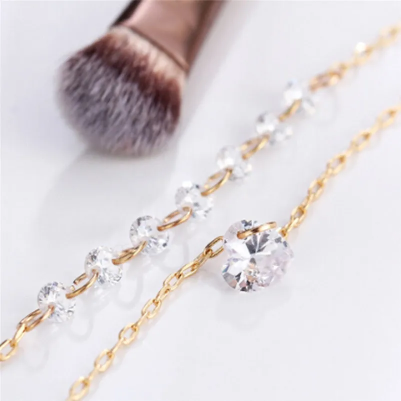 Fashion bracelets for women 2018  Double Layer Heart Crystal Bracelet Engagement Wedding Jewelry Adjustable Pulseiras Y30#N  (2)