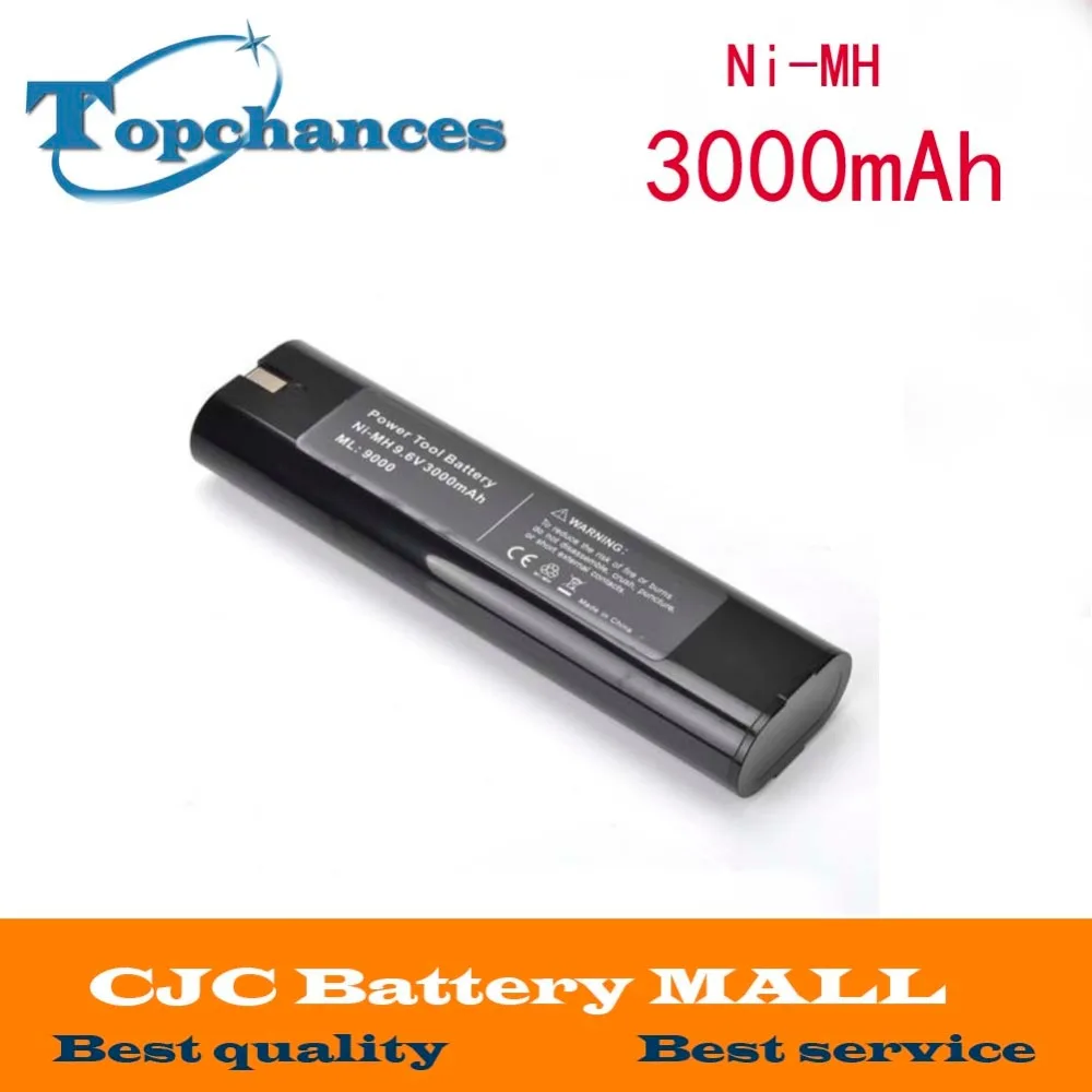 2x 3.0AH 9.6V Ni-MH Akku für Makita 9000 9001 9002 9033 9600 6095D ML900 6900D
