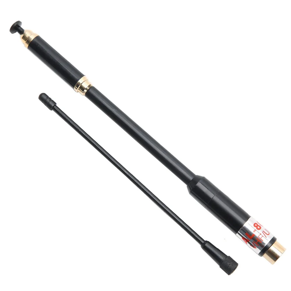 

AL-800 144/430MHz SMA-F High Gain Super Telescopic Antenna for HYT BAOFENG UV-5R UV-82 UV-9R SMA-F SAM-M BNC Connector choose