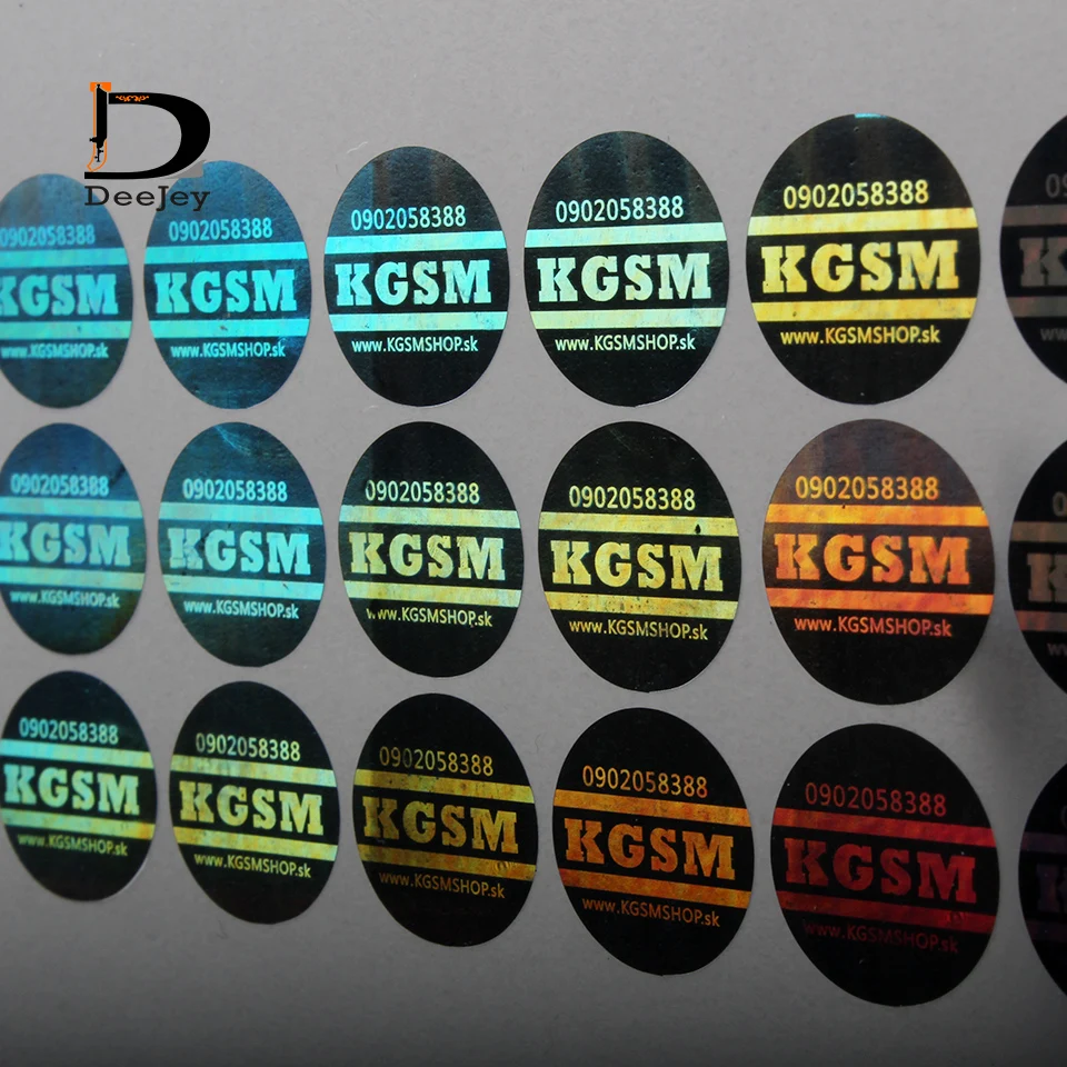 

Custom logo or text hologram stickers anti counterfeit laser holographic stickers labels 10000pcs lot